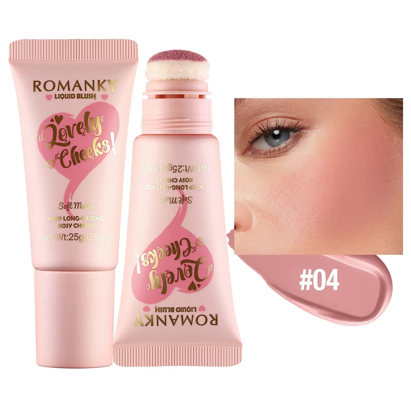 Velvet 6-Color Blush Stick | Pearl Shimmer Lips & Cheeks