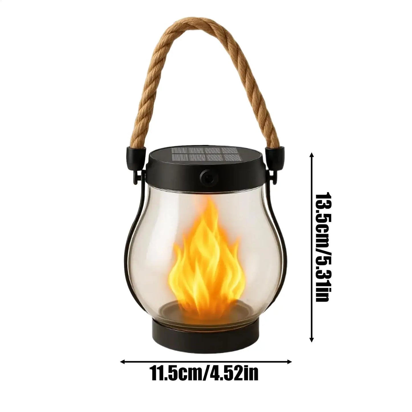 Solar Flame Hanging Lantern | USB Rechargeable Outdoor Light Solar Hanging Lantern Peaceful Pleasures Health and Wellness