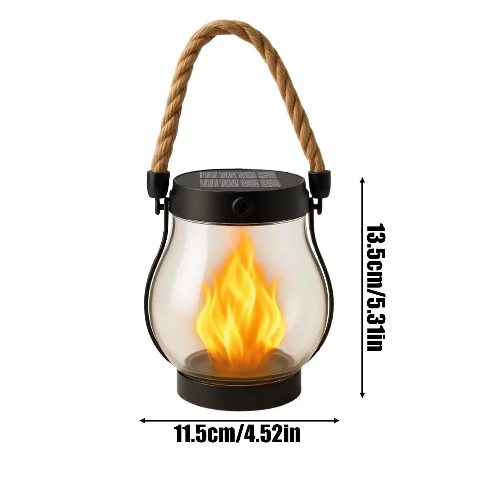 Solar Flame Hanging Lantern | USB Rechargeable Outdoor Light Solar Hanging Lantern Peaceful Pleasures Health and Wellness