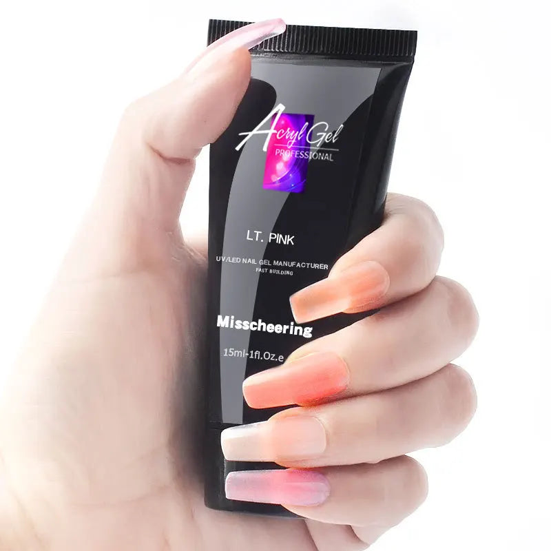 30ml Nail Extension Gel Nail Build Poly Nail Acrylic Gel UV LED Quick Extension of Crystal Model Painless Crystal Glue Peaceful Pleasures Health and Wellness