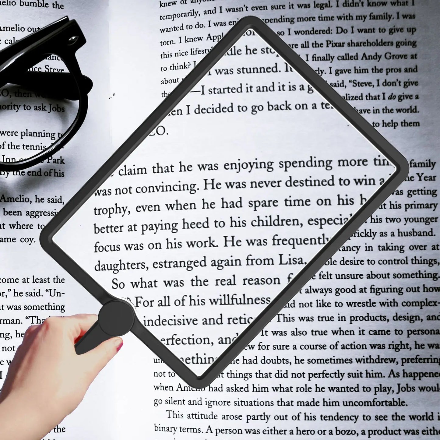 High Transparency Large Mirror Led Light, Charging Magnifying Glass, Handheld Desktop Neck Hanging Three In One Magnifying Glass Peaceful Pleasures Health and Wellness