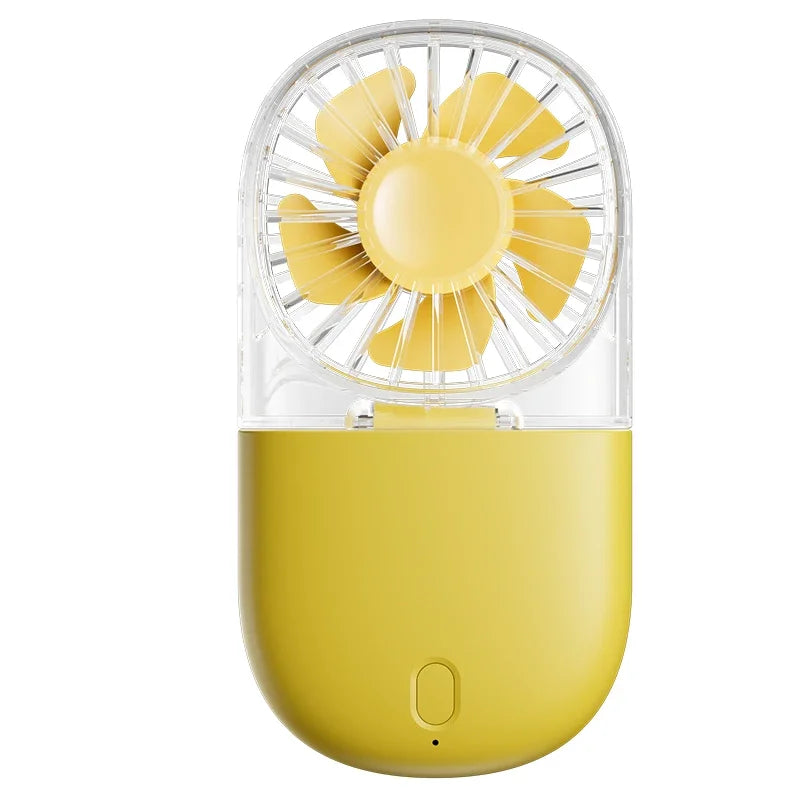 URGGU Portable USB Fan – 5-Speed Handheld & Desktop Transparent