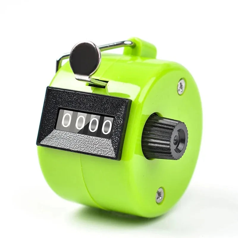 Manual Recording Mechanical Counter Four Digit Traffic Warehouse Points Cargo Readings Digital Counting Peaceful Pleasures Health and Wellness green
