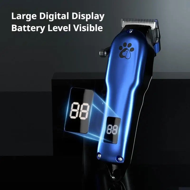 Cordless Electric Pet Clipper – Low Noise, LED, USB Rechargeable