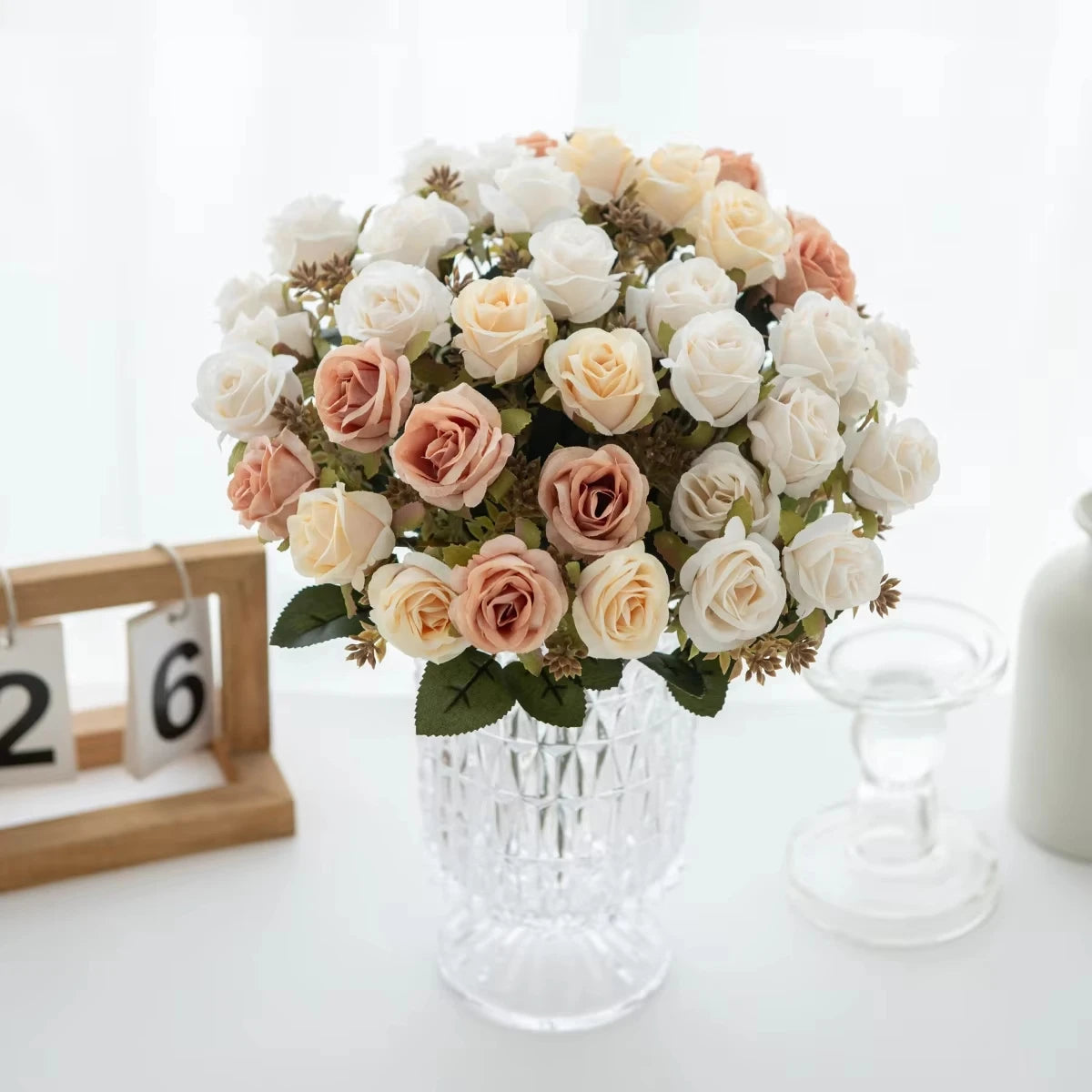 Artificial Silk Rose Bouquet – Wedding & Home Décor