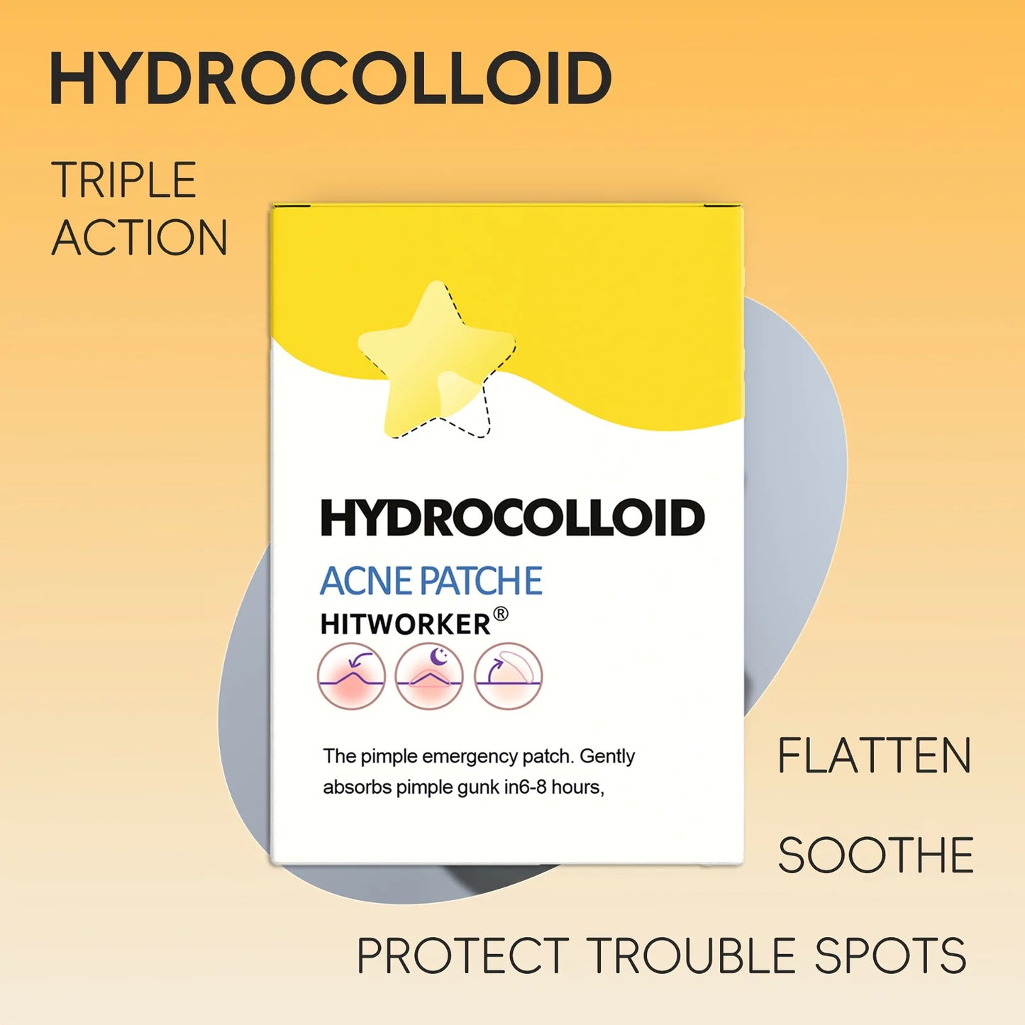 Invisible Waterproof Hydrocolloid Acne Patches – All Skin Types