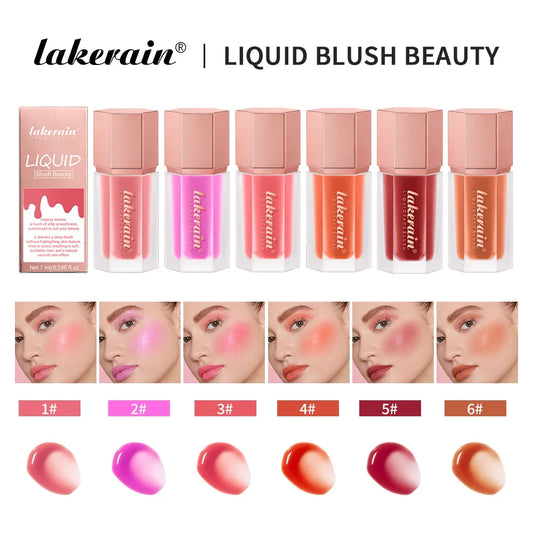Liquid Blush Stick with Sponge – Waterproof Cream Blush 6 Shades Liquid Blush Stick Oasis Select