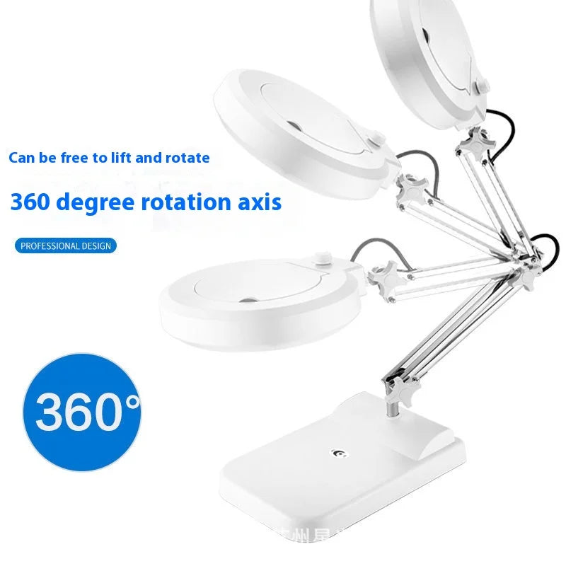 Dimming Magnifying Glass Desktop Magnifying Glass Desk Lamp 10X Magnifying Glass Peaceful Pleasures Health and Wellness