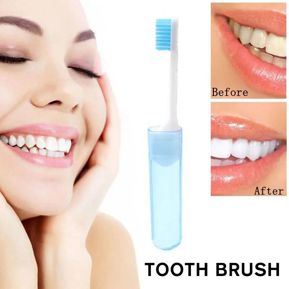 Foldable Travel Toothbrush – Soft Bristles, Portable & Compact