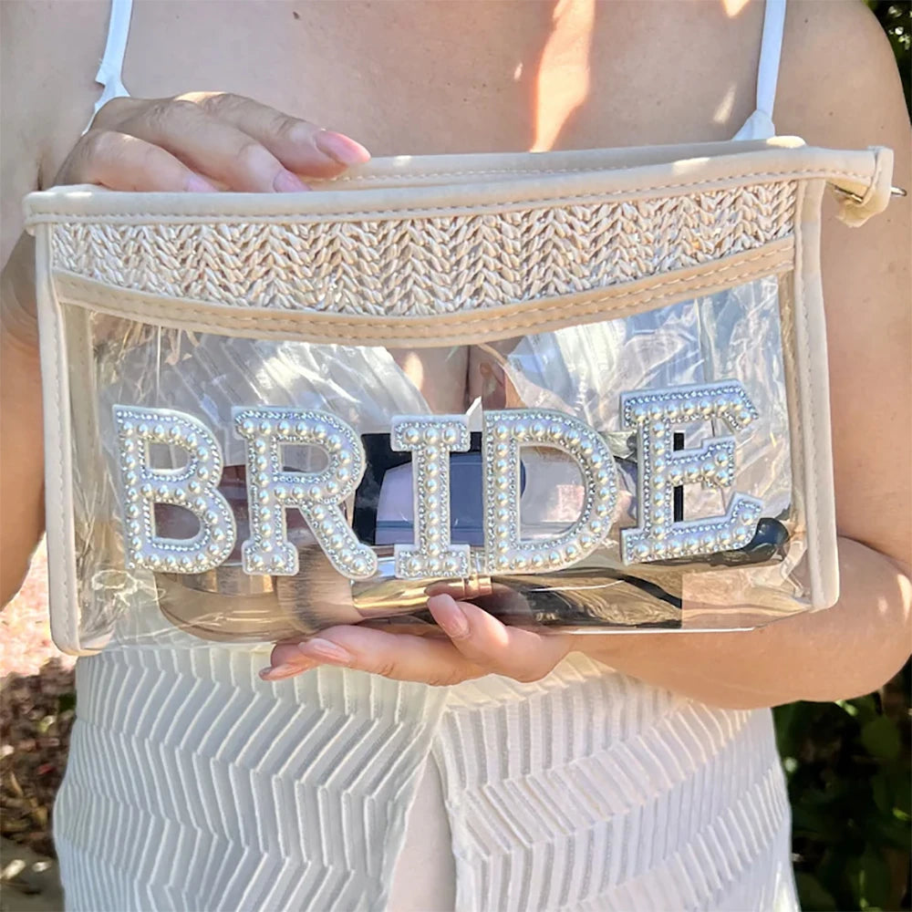 Bride Boho Clear Makeup Bag | Bridal Shower Bachelorette Gift
