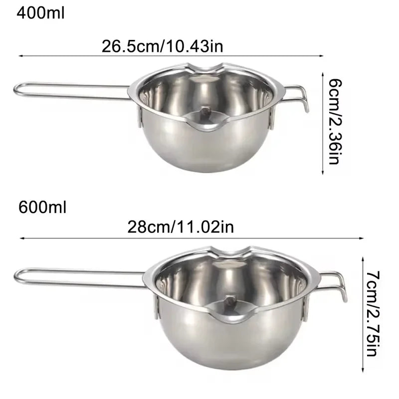 Stainless Steel Candle Wax Melting Boiler Pot with Heat Resistant Handle for Melting Chocolate Candy and Candle Making Supplies Peaceful Pleasures Health and Wellness