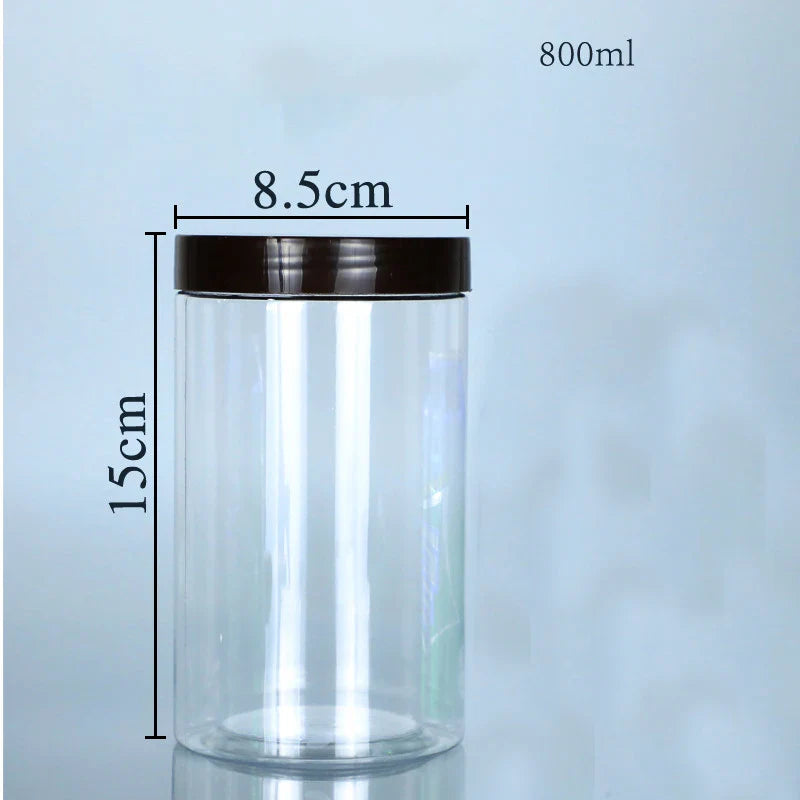 PET Clear Sealed Food Storage Jar – Wide Mouth Airtight Container