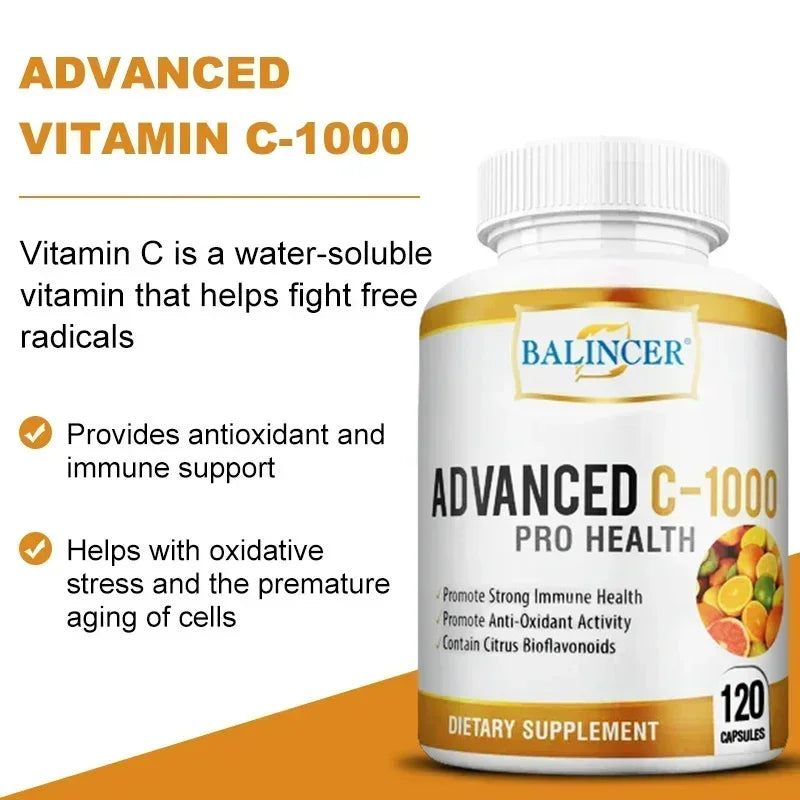 Balincer Vitamin C 1000mg Complex – 120 Capsules | Immune Boost