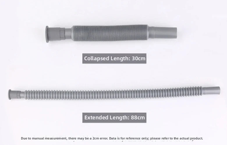 Extendable Sink Drain Hose 80–90cm | Flexible PP+PVC Pipe