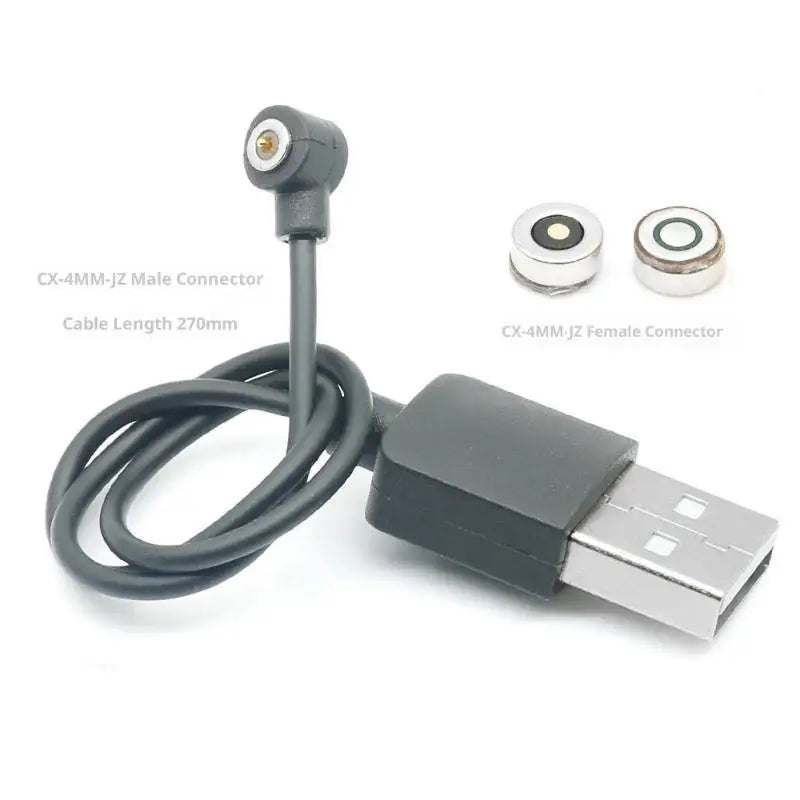 New 4MM Magnetic Pogo Pin Connector Cx-4mm-jz Male Female Wire 27cm Power Charging Socket USB Interface Power Connector Peaceful Pleasures Health and Wellness