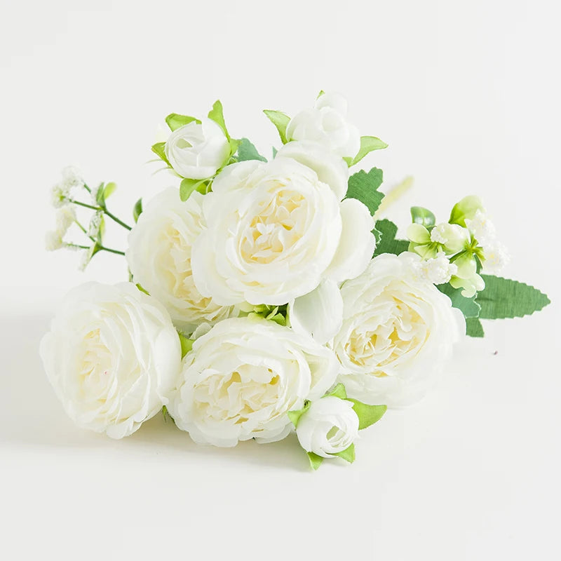 Artificial Silk Peony Flowers | Wedding & Home Decor Bouquet