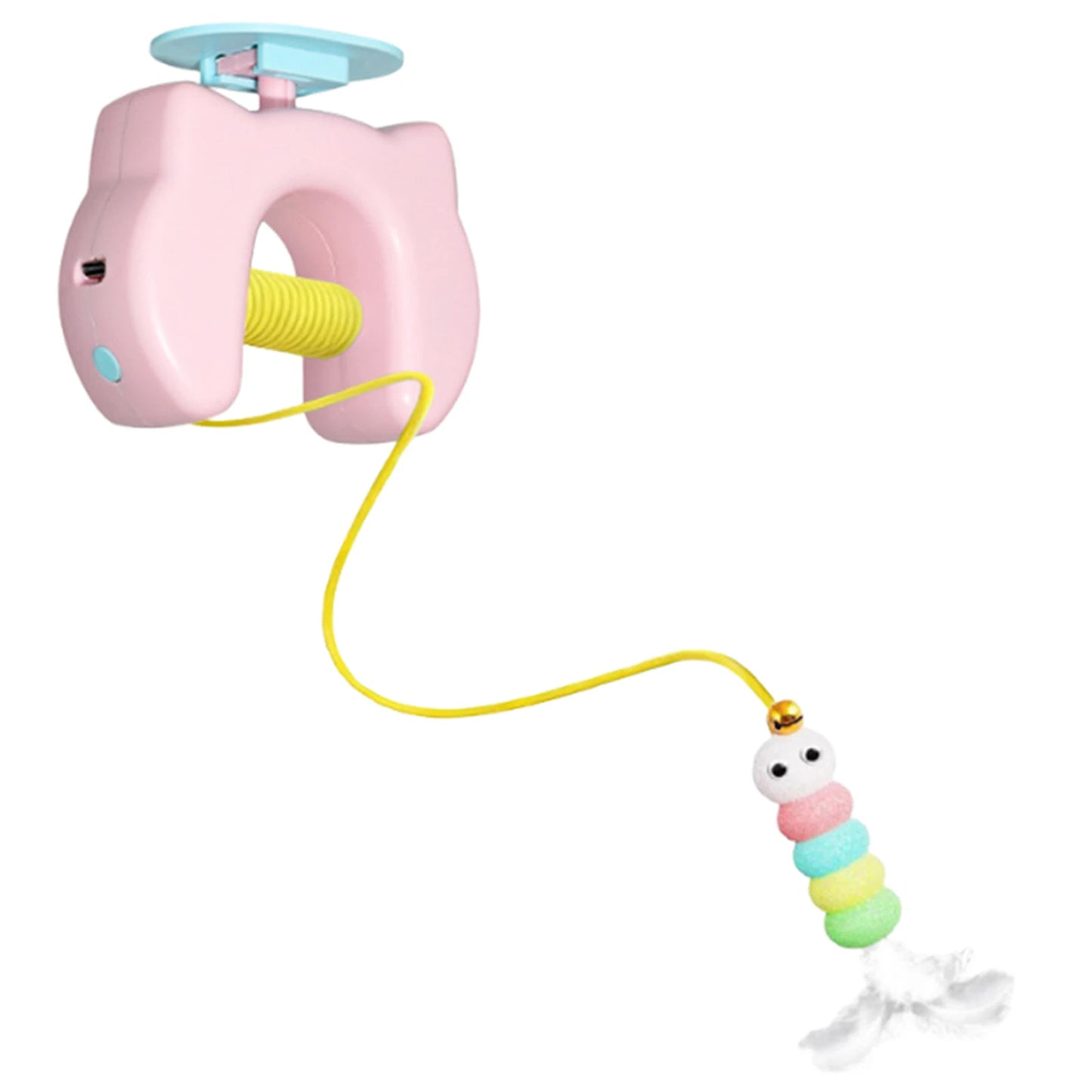 Interactive Cat Hanging Toys USB Charging Self-Play Pet Chase Toy Auto-Rebound Cat-Teasing Tool for Relieve Boredom Burn Energy Peaceful Pleasures Health and Wellness Suit