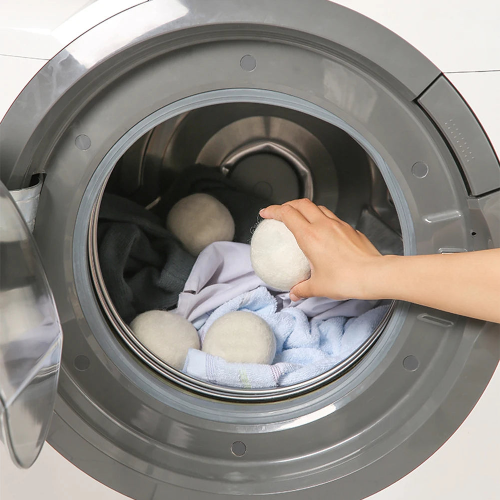 1-10pcs Reusable Wool Dryer Balls Clothes Softener Laundry Fleece Dryer Ball Kit Home Clothes Dryer Washing Machine 3/4/5cm Peaceful Pleasures Health and Wellness