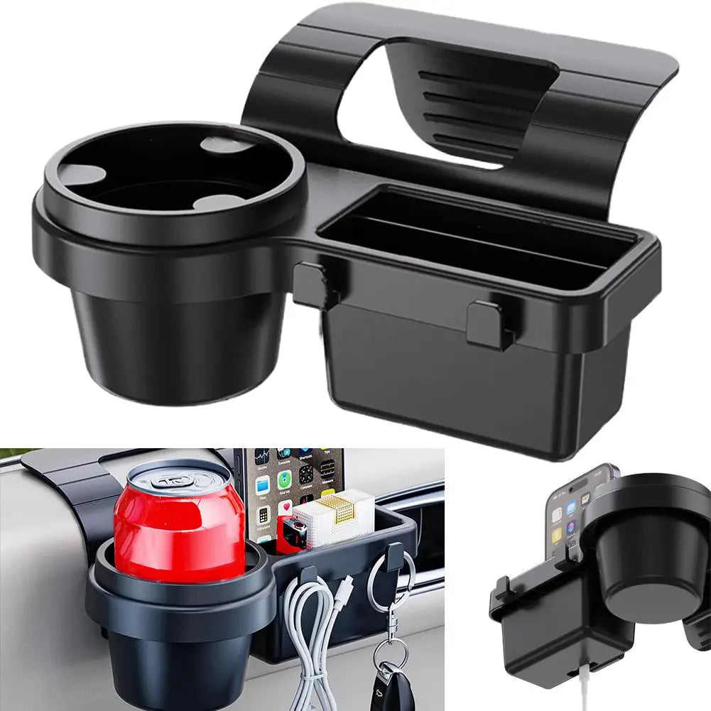 Car window rack Organizer Box with Cup Holder Drink Holder Window Phone Slot Hanging Storage Rack for Vehicle Peaceful Pleasures Health and Wellness
