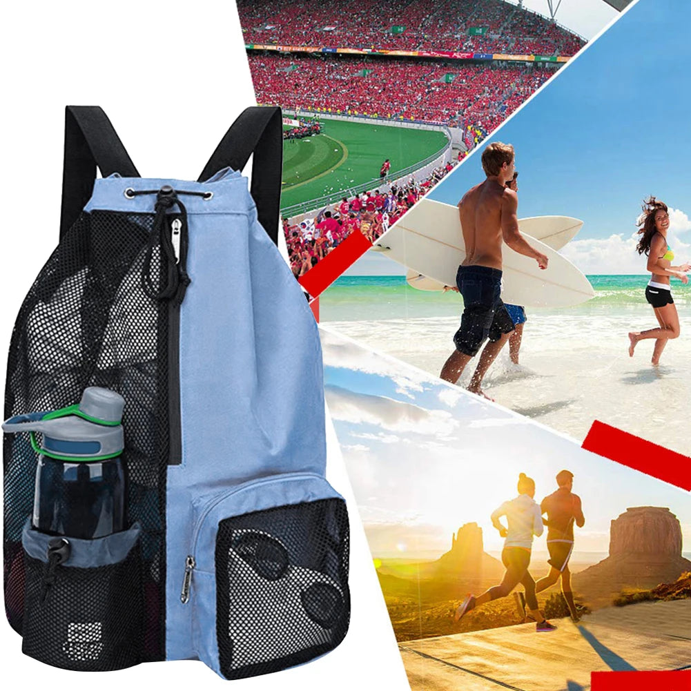Mesh Drawstring Backpack – Waterproof Swim & Gym Bag Drawstring Bag Peaceful Pleasures Health and Wellness
