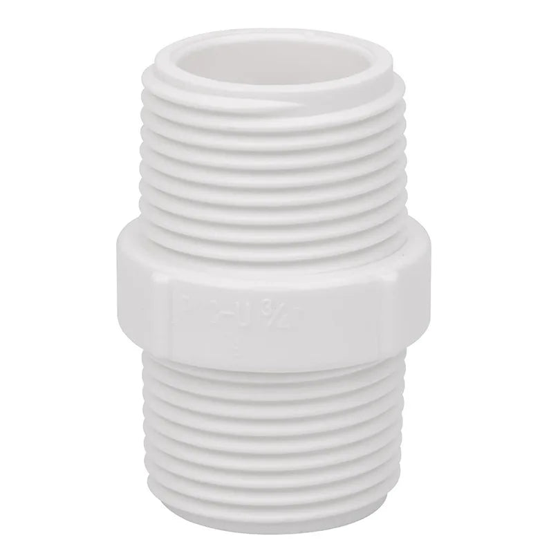 10-Pack 3/4 NPT x 3/4 GHT Double-Threaded PVC Pipe Adapter