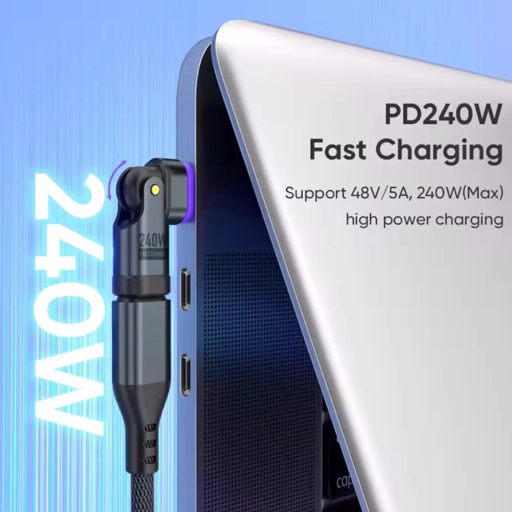 USB-C Magnetic OTG Adapter 240W PD Fast Charging Type-C Converter