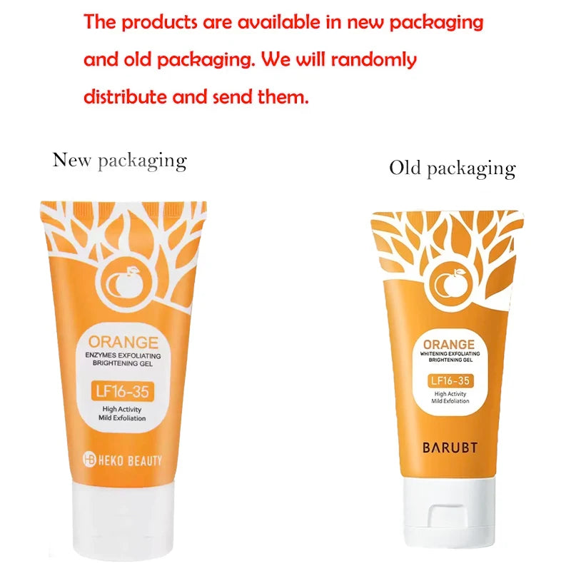 Orange Exfoliating Gel Facial & Body Scrub – 50g | Dead Skin Remover