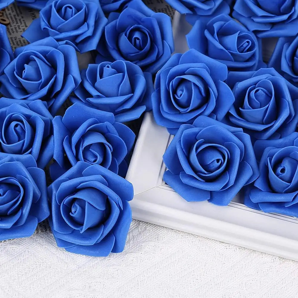 40/80 Pcs Artificial Foam Rose Flowers – Wedding & Home Decor