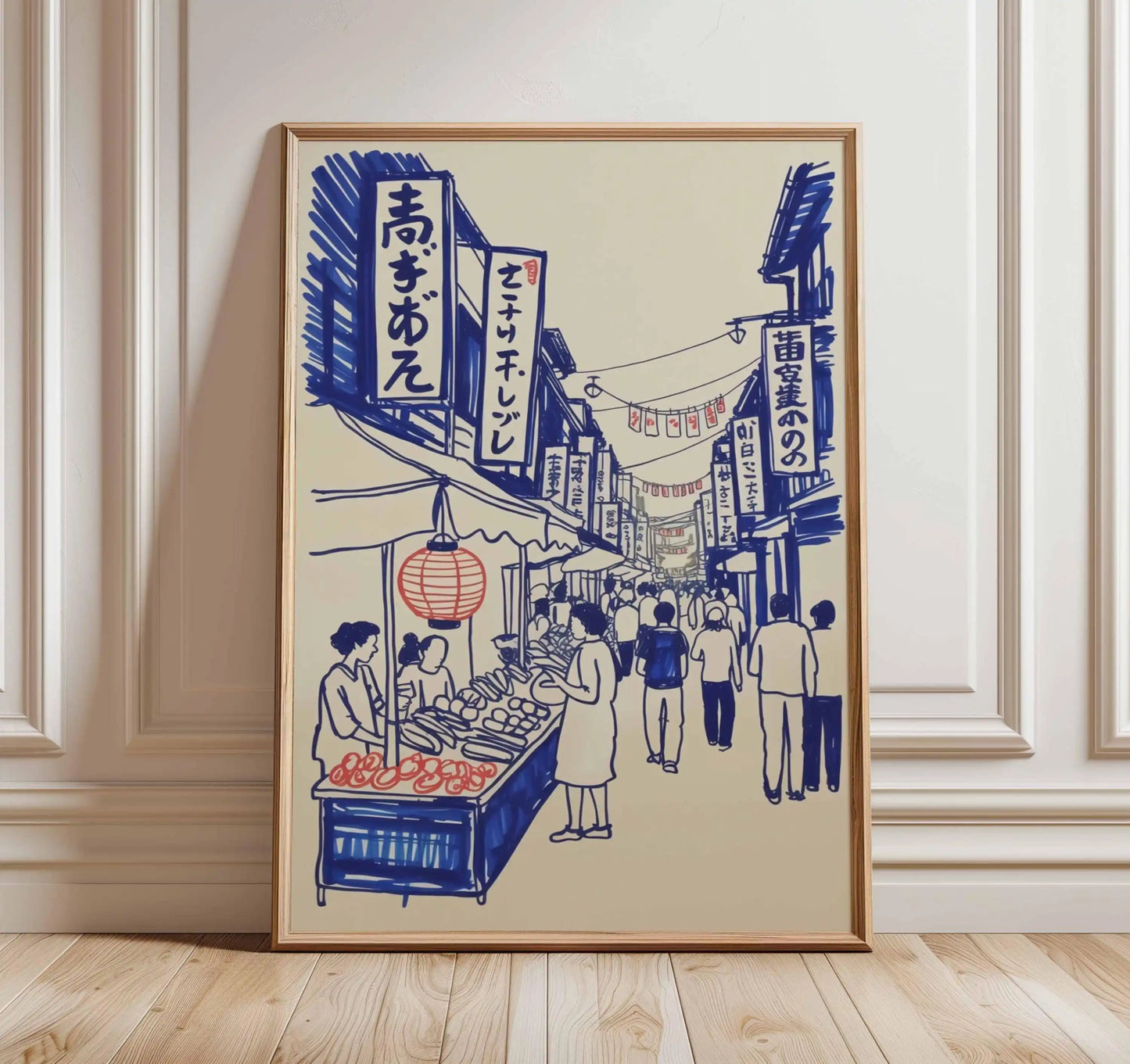 Japanese Crane Poster | Vintage Ukiyo-e Canvas Wall Art Print