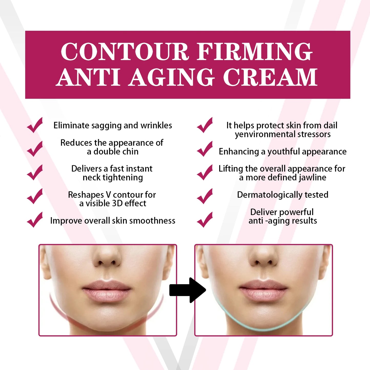 V-Shape Face Slimming Cream – Firming, Anti-Aging & Lifting