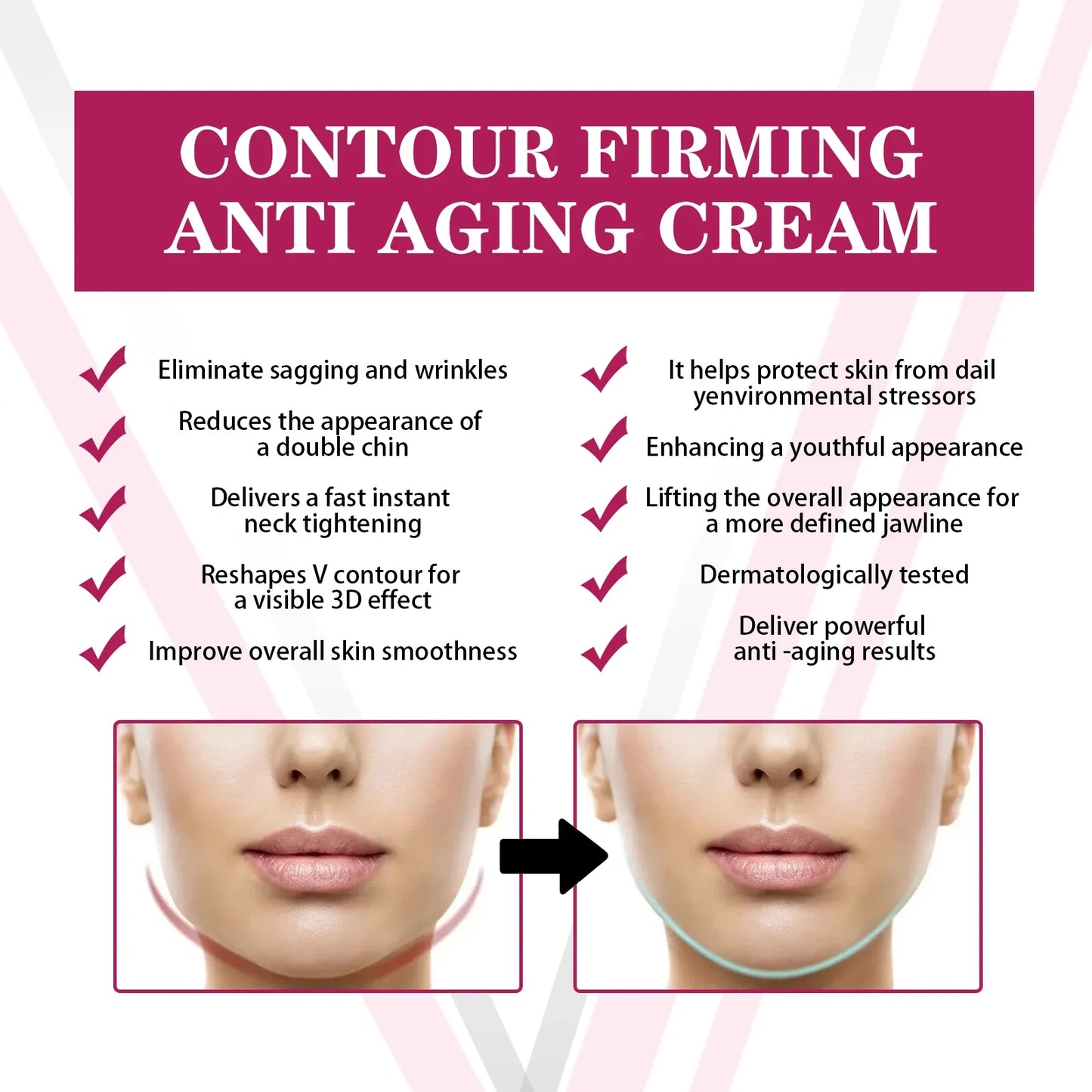 V-Shape Face Slimming Cream – Firming, Lifting & Anti-Aging