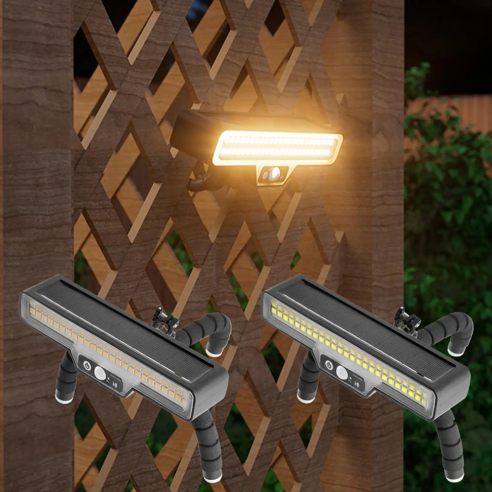 Solar Motion Sensor Wall Light Outdoor Waterproof LED Security Step Lighting For Garden Yard Driveway Patio Fence Porch Peaceful Pleasures Health and Wellness