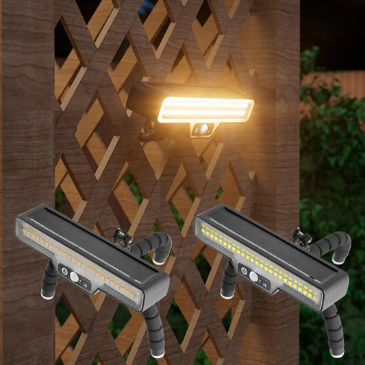 Solar Motion Sensor Wall Light Outdoor Waterproof LED Security Step Lighting For Garden Yard Driveway Patio Fence Porch Peaceful Pleasures Health and Wellness