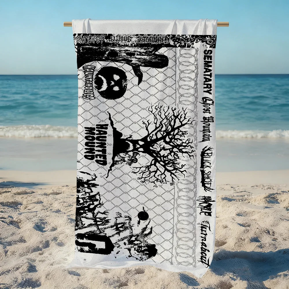 S-Sematary Haunted Mound Harold Quick-Dry Beach Towel Quick-Dry Beach Towel Peaceful Pleasures Health and Wellness