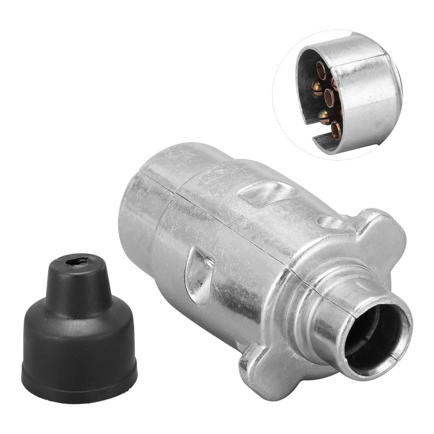 7-Pin Aluminium Trailer Plug – 12V EU Connector for RVs Trailer Connector Plug Peaceful Pleasures Health and Wellness