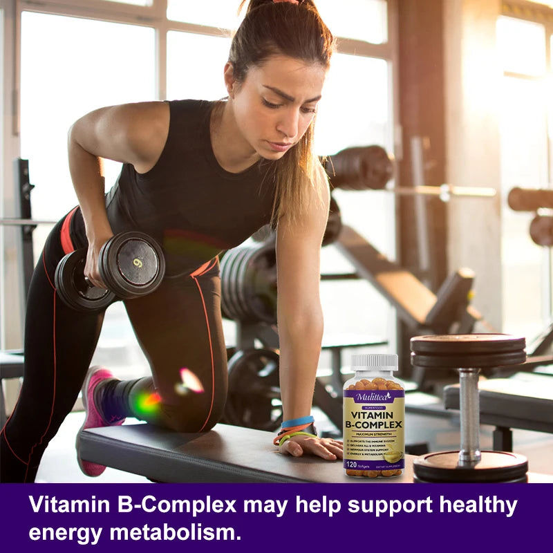 Vitamin B Complex Capsules – Energy, Mood, Stress & Immune Support | 120 Count Peaceful Pleasures Health and Wellness