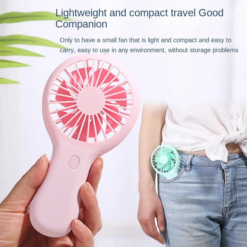 Cute Mini Portable Fan USB Charging 3-speed - Handheld Small Electric Fan Fan for Men and Women Suitable for Room Home Peaceful Pleasures Health and Wellness