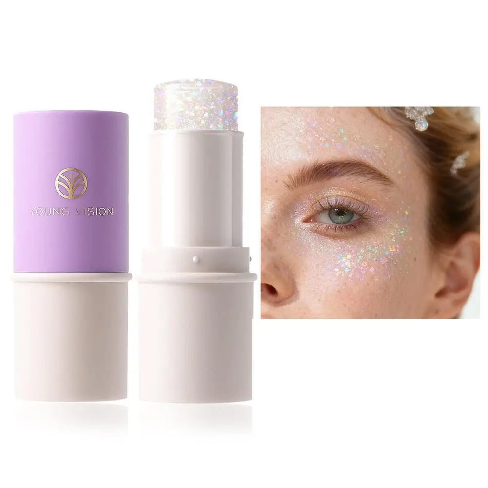 Holographic Body Glitter Stick – Face, Hair & Body Shimmer Peaceful Pleasures Health and Wellness 01 white