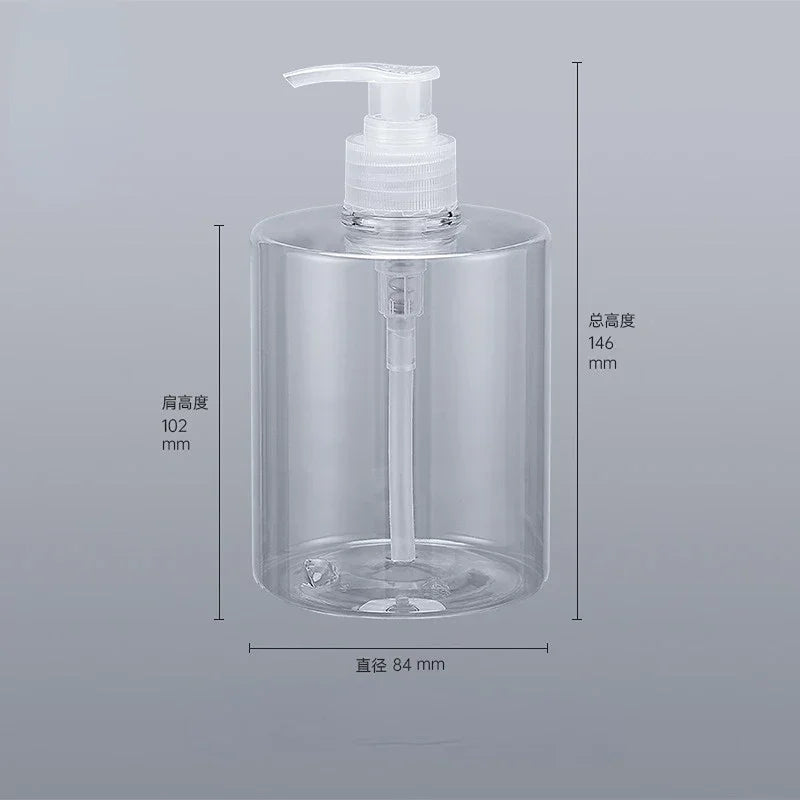 3pcs 500ml Hand Sanitizer Gel Transparent Bottle Cosmetic Body Lotion Press Bottle Shampoo Bath Gel Plastic Bottle Peaceful Pleasures Health and Wellness 03