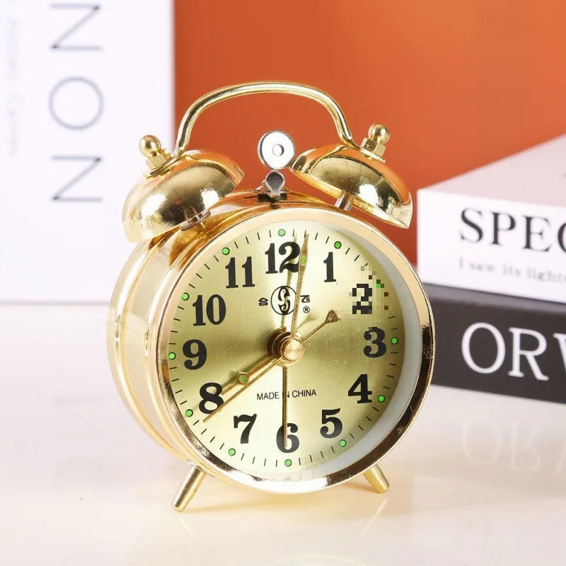 1 Pcs Metal Mechanical Alarm Clock Intelligent With Mechanical Spring 7cm Compact Design Metal Texture Peaceful Pleasures Health and Wellness Default Title