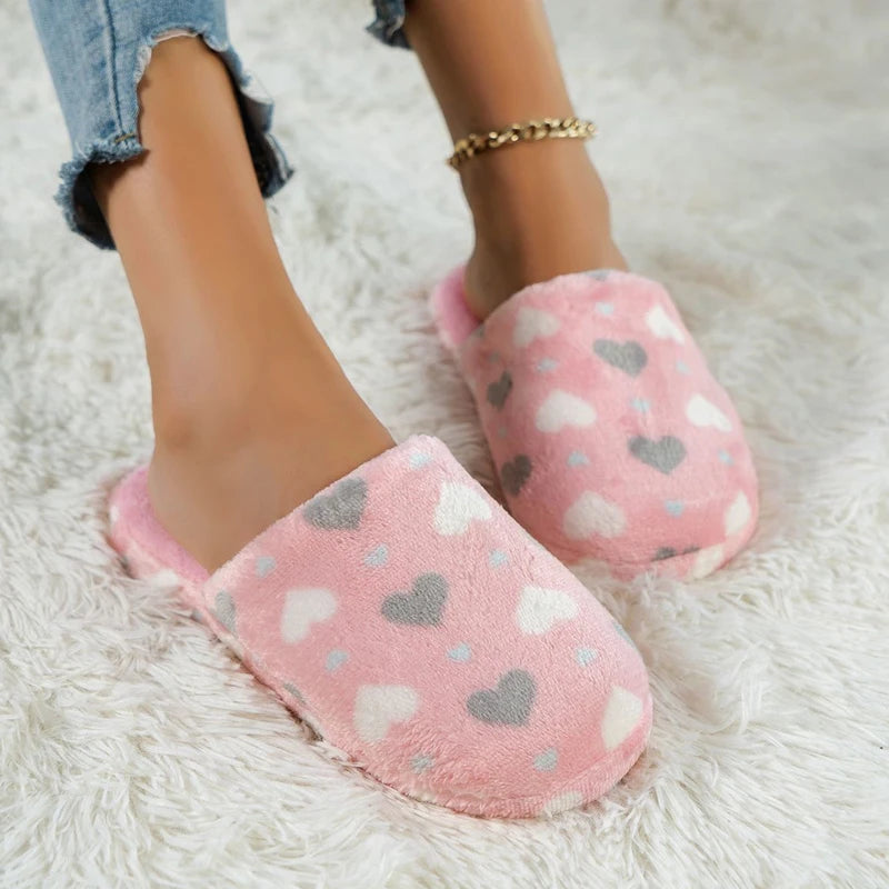 Women's Winter Indoor Slippers | Warm Plush Slip-On House Slides
