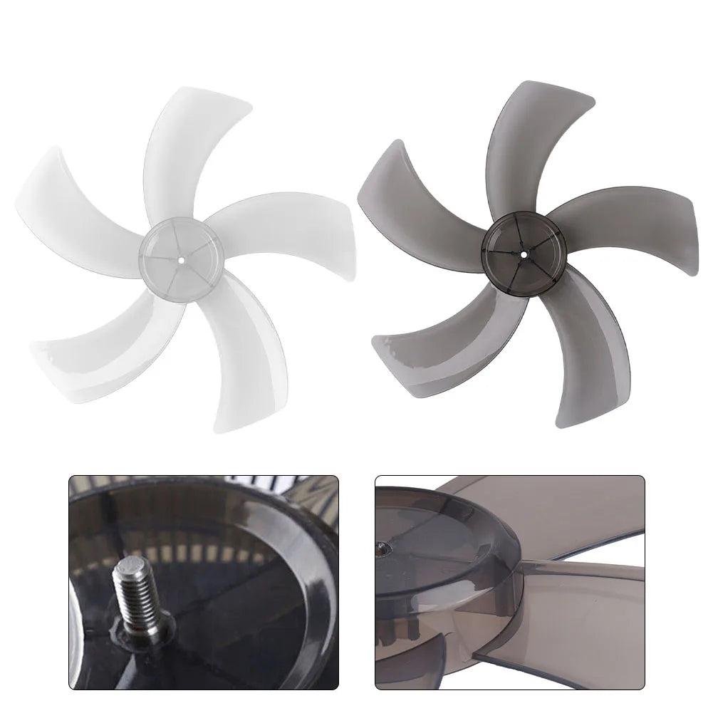 Household Plastic Fan Five Leaves Nut Cover Pedestal Transparent
