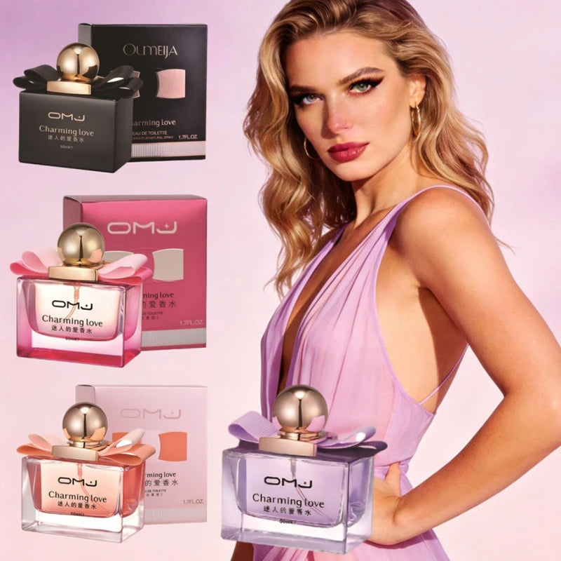 Charming Love Women's Perfume 50ml Long-lasting Fresh Citrus Lychee Fruity Scent Perfume Romantic Elegant Date Perfume Peaceful Pleasures Health and Wellness