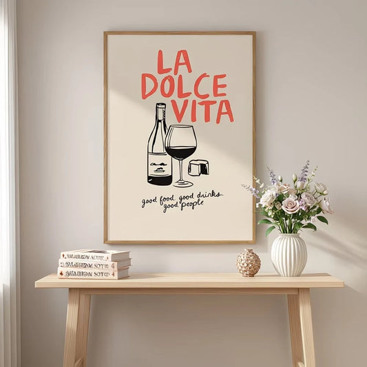 Good Food Vibes Canvas Wall Art Print | Kitchen & Home Decor Canvas Wall Art Peaceful Pleasures Health and Wellness G4706 40x60cm Unframed