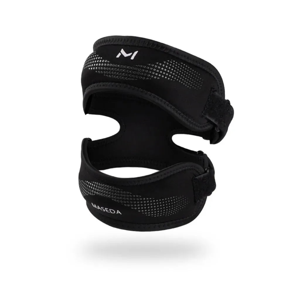 1Pc Soft Adjustable Double Patellar Band Knee Support Breathable Knee Patella Stabilizer Strap Comfortable Knee Protector Peaceful Pleasures Health and Wellness Grey
