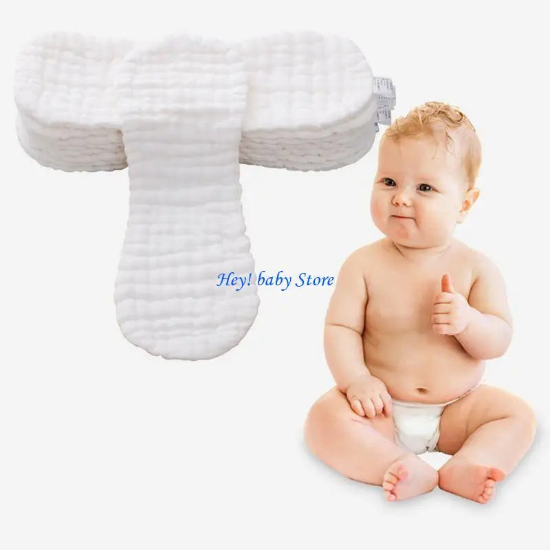 5-Pack Soft Cotton Reusable Cloth Diapers for Newborns – Unisex