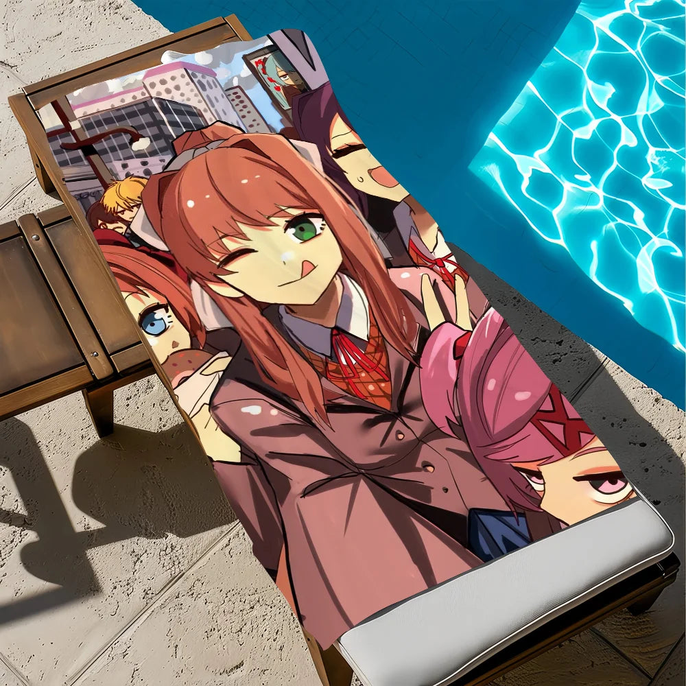 D-Doki Anime Club Quick-Dry Beach Towel | Soft Pool Towel Gift Quick-Dry Beach Towel Peaceful Pleasures Health and Wellness z3 STJ150x260CM