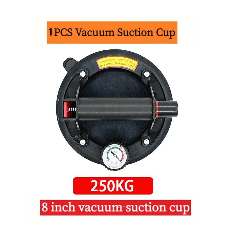 8 Inch 250KG Air Pump Vacuum Suction Cups Powerful Heavy-Duty Strong Hand Pump Sucker Lifted Magnets Handling Tools Peaceful Pleasures Health and Wellness 1pc 3