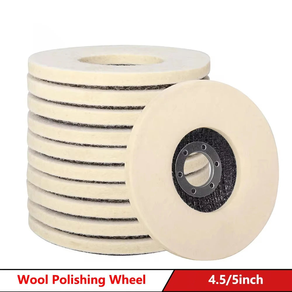 115 Wool Polishing Wheel Buffing Pads Angle Grinder Felt Disc Metal