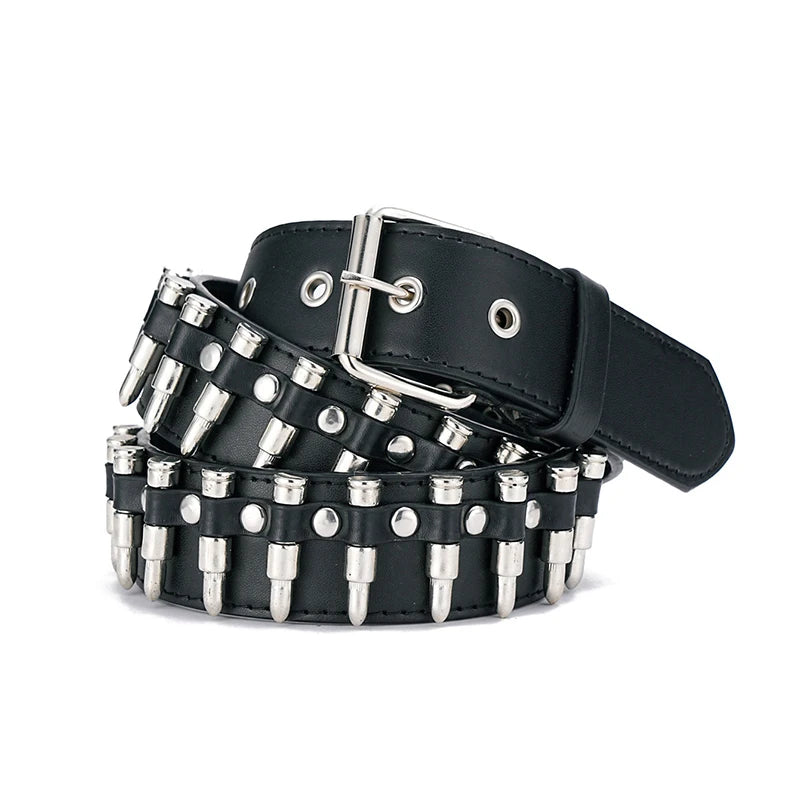 Vintage Bronze Chunky Belt – Y2K Punk Grunge Jean Belt Unisex